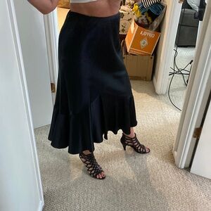 Silk high low skirt